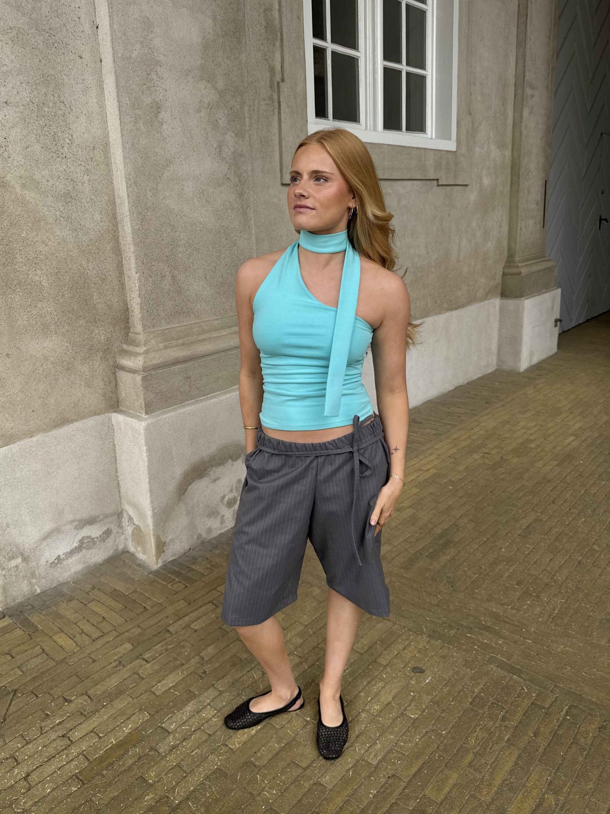 Ray - Bermuda shorts - Pintripe grey